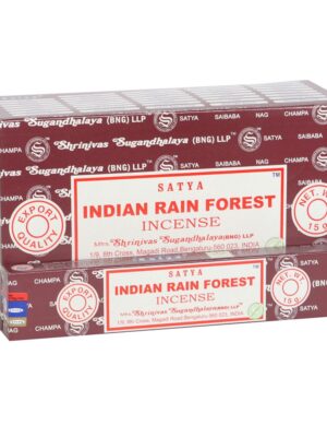 Set of 12 Indian Rain Forest Incense Sticks by Satya (12/50) - Aromatherapy