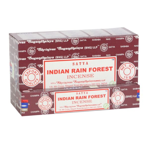 Set of 12 Indian Rain Forest Incense Sticks by Satya (12/50) Set of 12 Indian Rain Forest Incense Sticks by Satya (12/50) - Aromatherapy