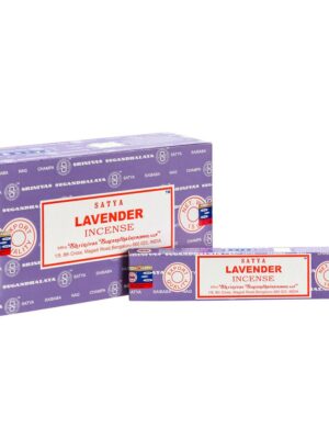 Set of 12 Lavender Incense Sticks by Satya (12/50) - Aromatherapy
