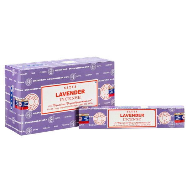 Set of 12 Lavender Incense Sticks by Satya (12/50) - Aromatherapy