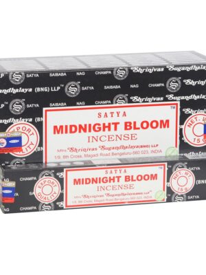 Set of 12 Midnight Bloom Incense Sticks by Satya (12/50) - Aromatherapy