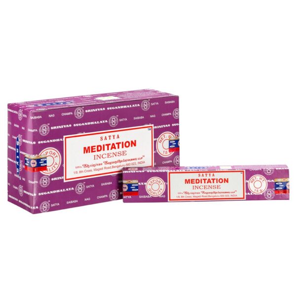 Set of 12 Meditation Incense Sticks by Satya (12/50) - Meditation Decor