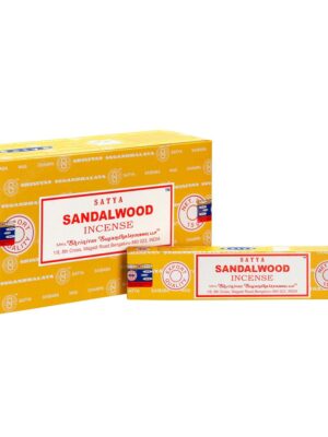 Set of 12 Sandalwood Incense Sticks by Satya (12/50) - Aromatherapy