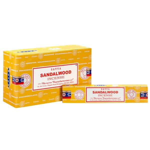 Set of 12 Sandalwood Incense Sticks by Satya (12/50) Set of 12 Sandalwood Incense Sticks by Satya (12/50) - Aromatherapy