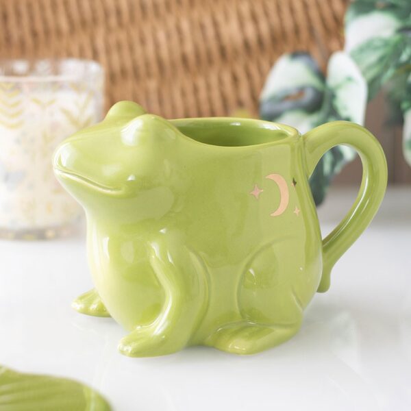 Luna Frog Shaped Mug and Lily Pad Saucer Luna Frog Shaped Mug and Lily Pad Saucer - Ceramic Mug