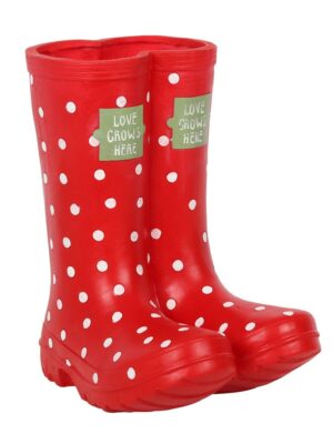 Red Welly Boot Planter - Spiritual Home Decor