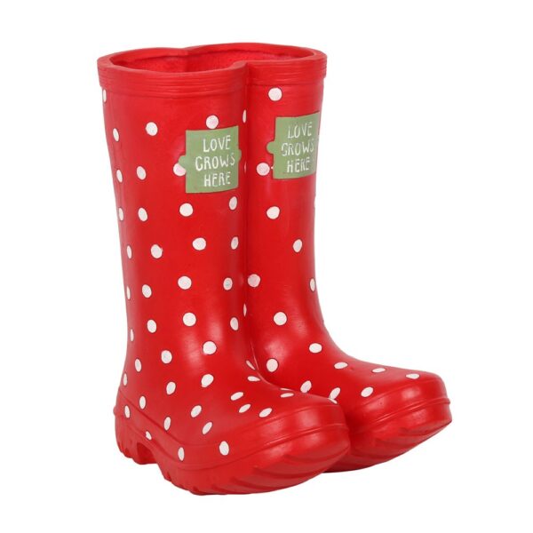 Red Welly Boot Planter - Spiritual Home Decor