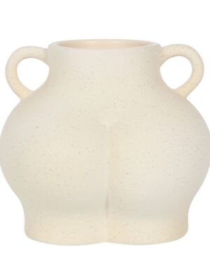 Cream Speckle Bum Plant Pot - Spiritual Home Decor