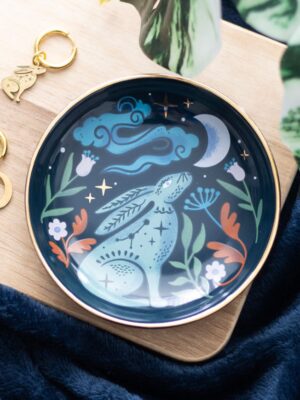 Midnight Hare Trinket Dish - Gothic Decor