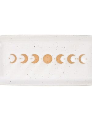 17cm Moon Phase Ceramic Trinket Tray - Witchcraft Ritual
