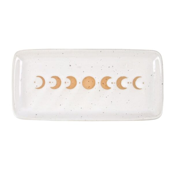 17cm Moon Phase Ceramic Trinket Tray - Witchcraft Ritual