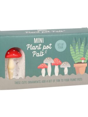 Set of 4 Mini Mushroom Plant Pot Pals - Spiritual Home Decor