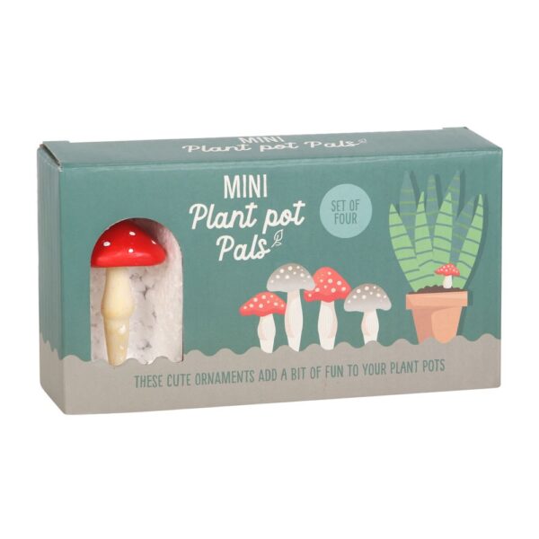 Set of 4 Mini Mushroom Plant Pot Pals Set of 4 Mini Mushroom Plant Pot Pals - Spiritual Home Decor