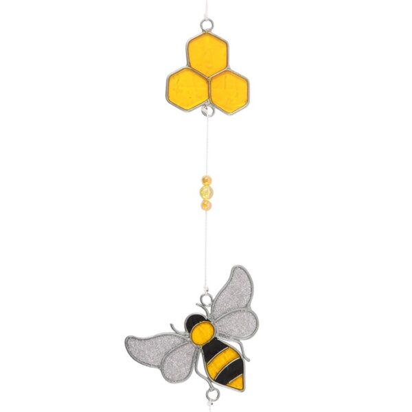 String of Bee and Honeycomb Suncatchers - Spiritual Home Decor - View 3