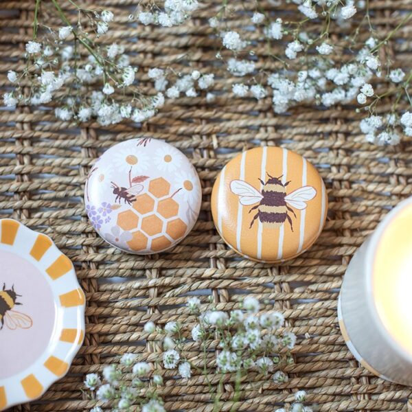 Set of 12 Honey Bee Compact Mirrors in Display - Spiritual Home Decor