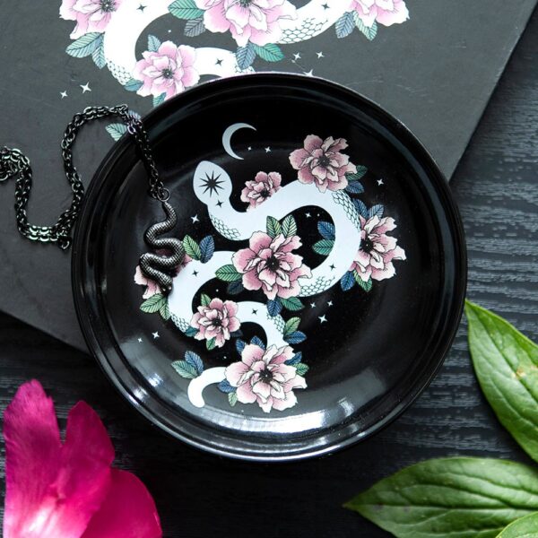 Floral Snake Trinket Dish Floral Snake Trinket Dish - Gothic Decor
