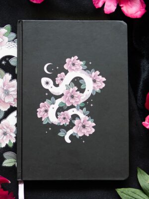 Floral Snake A5 Notebook - Spiritual Home Decor
