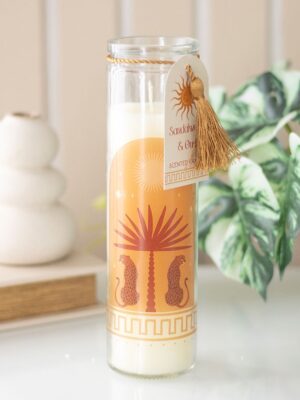 Leopard Palm Sandalwood & Oud Tube Candle - Aromatherapy