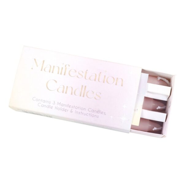 3 Manifestation Spell Candles in a Box - Witchcraft Ritual - View 2