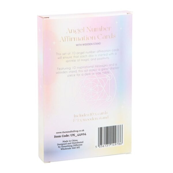Angel Number Affirmation Cards with Wooden Stand - Angel Figurine - View 6