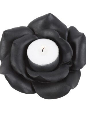 Black Rose Resin Tealight Candle Holder - Aromatherapy