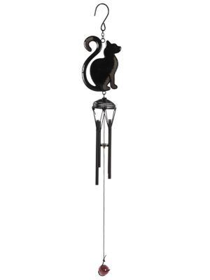 Black Cat Profile Windchime Black Cat Profile Windchime - Spiritual Home Decor