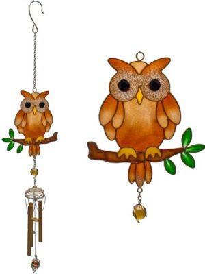 Brown Owl Windchime - Spiritual Home Decor