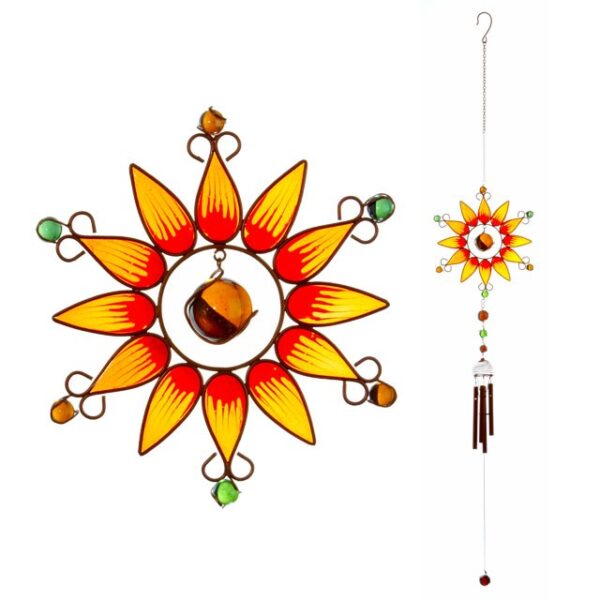 Orange Sunflower Windchime Orange Sunflower Windchime - Spiritual Home Decor