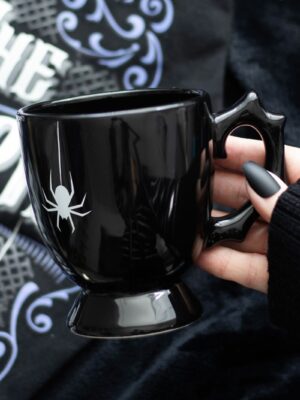 Black Spider Teacup - Gothic Decor