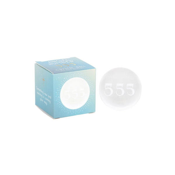 555 Angel Number Crystal Ball - Crystal Healing - View 2