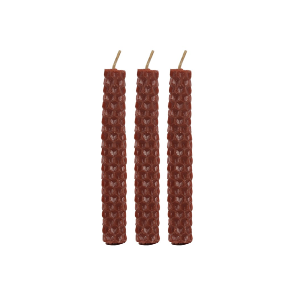 Set of 6 Brown Beeswax Spell Candles - Witchcraft Ritual - View 5