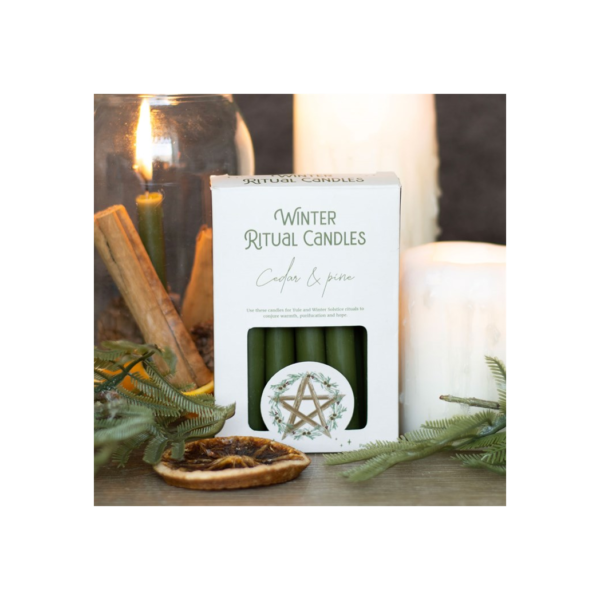Cedar & Pine Winter Ritual Spell Candles Cedar & Pine Winter Ritual Spell Candles - Witchcraft Ritual