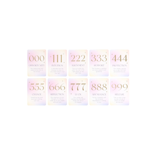 Angel Number Affirmation Cards with Wooden Stand - Angel Figurine - View 4