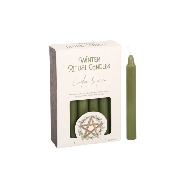 Cedar & Pine Winter Ritual Spell Candles - Witchcraft Ritual - View 2