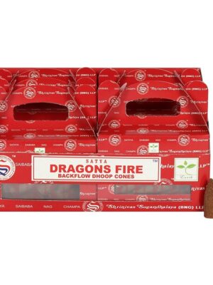 Set of 6 Dragons Fire Backflow Dhoop Cones by Satya (6/30) Set of 6 Dragons Fire Backflow Dhoop Cones by Satya (6/30) - Aromatherapy
