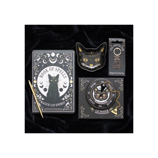 Black Cat Magick Book of Spells A5 Notebook with Pen
