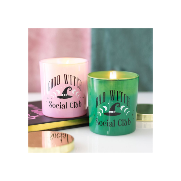 Set of 2 Good Witch and Bad Witch Scented Glass Candles Set of 2 Good Witch and Bad Witch Scented Glass Candles - Witchcraft Ritual