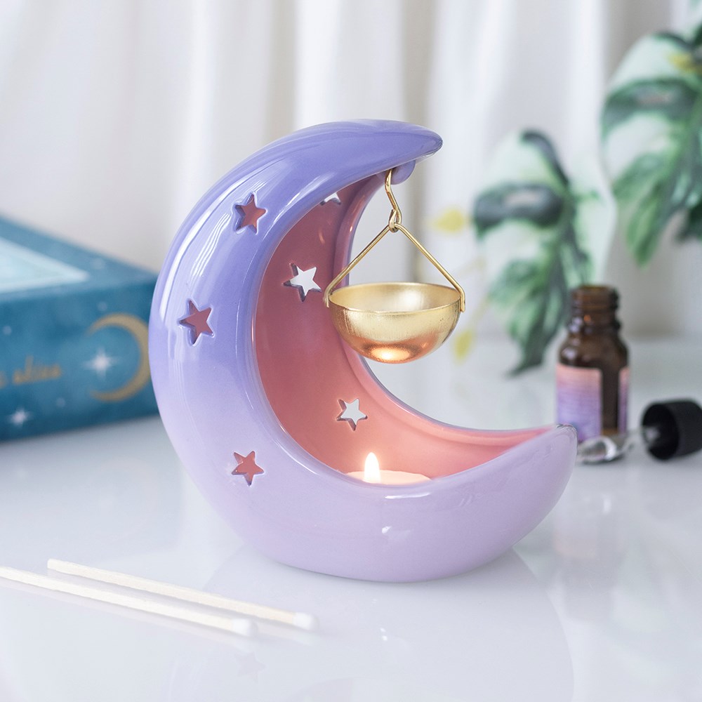 Crescent Moon Hanging Oil Burner