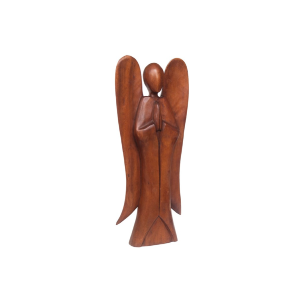 Natural Acacia Wood Angel - Angel Figurine
