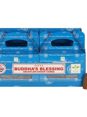 Set of 6 Buddha’s Blessing Backflow Dhoop Cones by Satya (6/30) Set of 6 Buddha's Blessing Backflow Dhoop Cones by Satya (6/30) - Meditation Decor