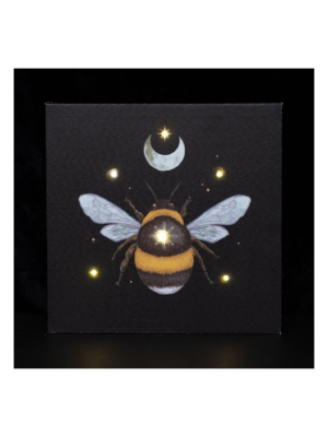 Forest Bee Light Up Canvas Plaque Forest Bee Light Up Canvas Plaque - Spiritual Home Decor