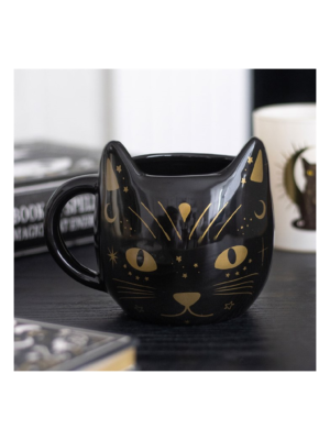 Magick Black Cat Face Mug