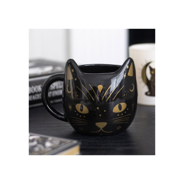 Magick Black Cat Face Mug Magick Black Cat Face Mug