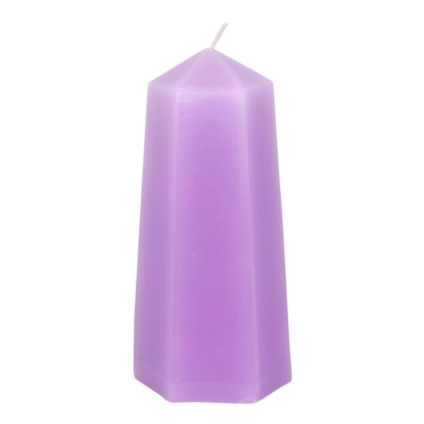 Calming Crystal Candle with Rough Amethyst - Meditation Decor - View 4