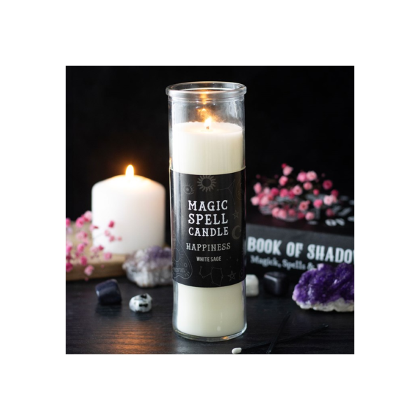 Happiness White Sage Magic Spell Tube Candle Happiness White Sage Magic Spell Tube Candle