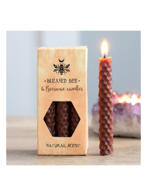 Set of 6 Brown Beeswax Spell Candles Set of 6 Brown Beeswax Spell Candles - Witchcraft Ritual