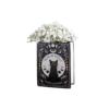 Black Cat Magick Book Shaped Flower Vase
