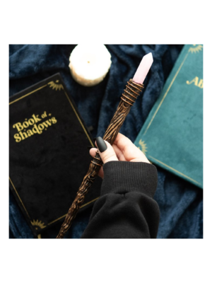 Thin Romance Rose Quartz Crystal Wand Thin Romance Rose Quartz Crystal Wand - Meditation Decor
