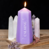 Calming Crystal Candle with Rough Amethyst Calming Crystal Candle with Rough Amethyst - Meditation Decor