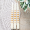 Set of 3 Off White Moon Phases Taper Dinner Candles - Witchcraft Ritual - View 6